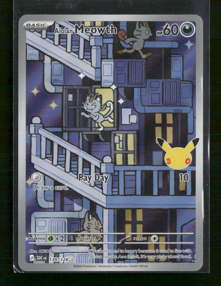 ME: 30th Celebration Alolan Meowth #139/128