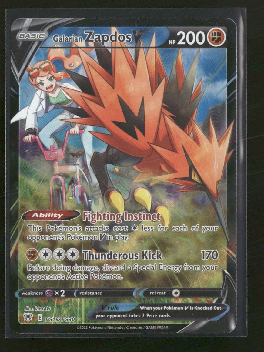 SWSH10: Astral Radiance Trainer Gallery Galarian Zapdos V #TG19/TG30