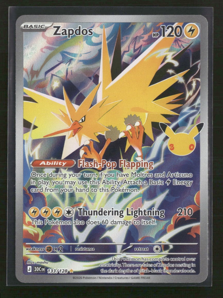 ME: 30th Celebration Zapdos #133/128