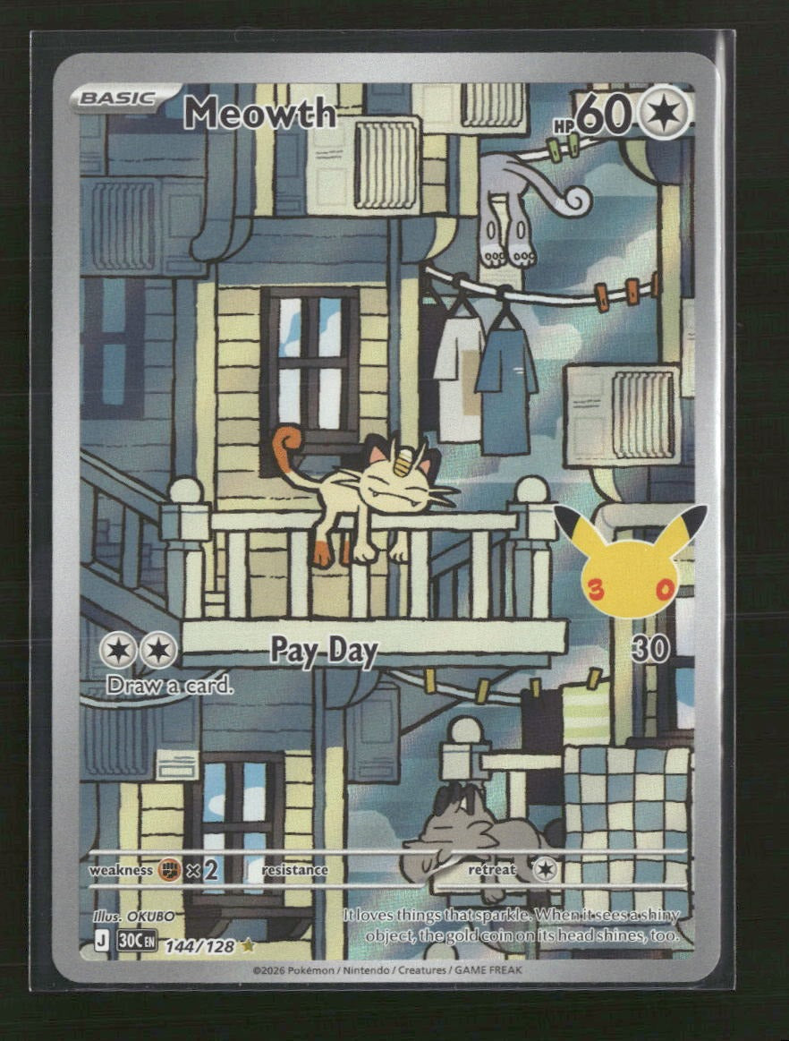 ME: 30th Celebration Meowth #144/128
