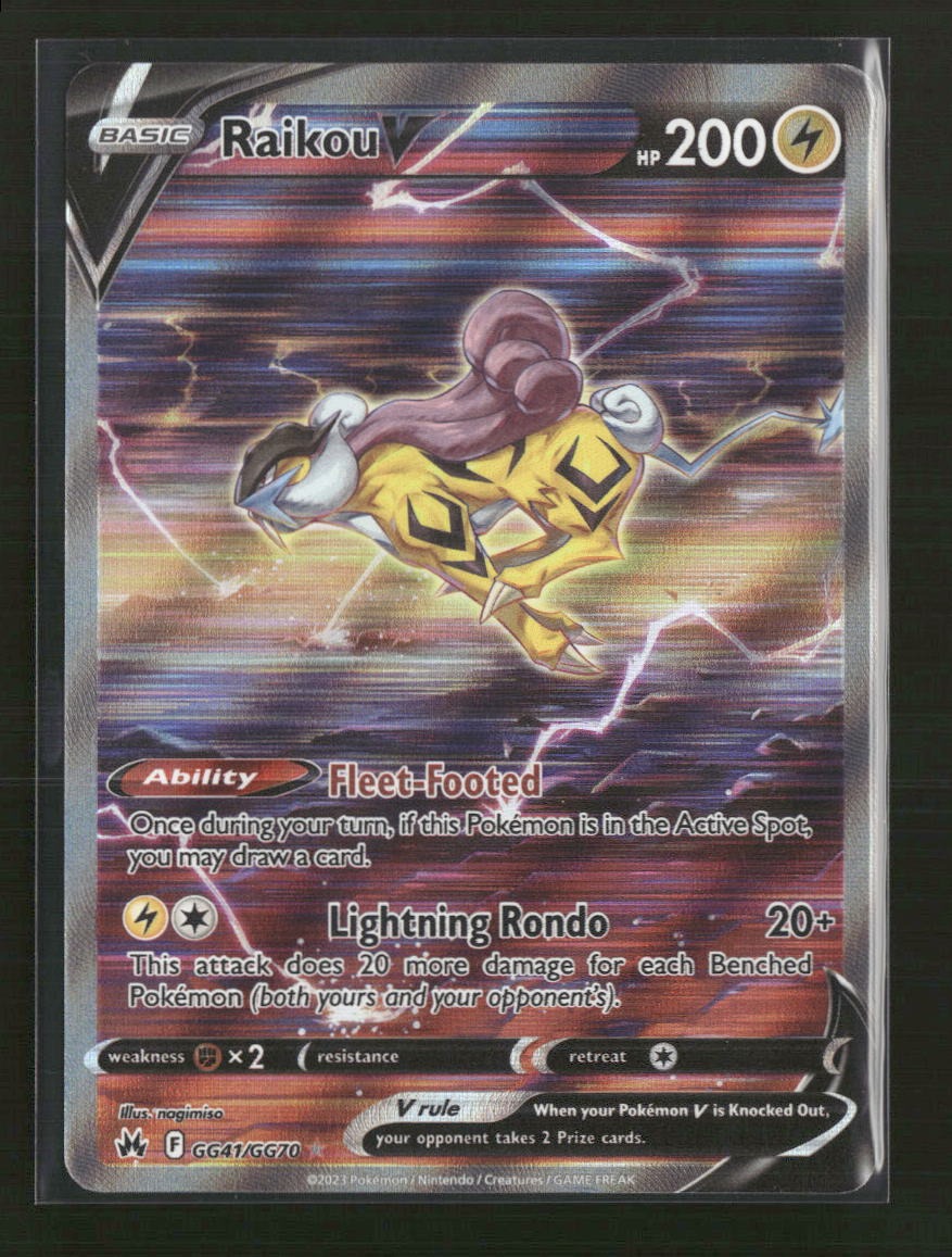 SWSH: Crown Zenith: Galarian Gallery Raikou V #GG41/GG70 Damaged