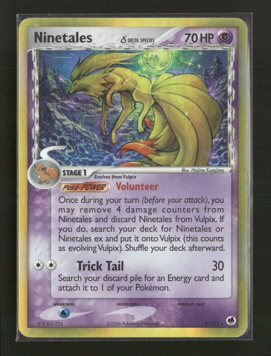 EX Dragon Frontiers Ninetales (Delta Species) #8/101