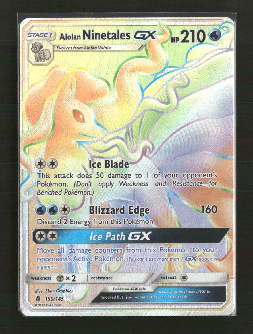 SM - Guardians Rising Alolan Ninetales GX (Secret) #150/145
