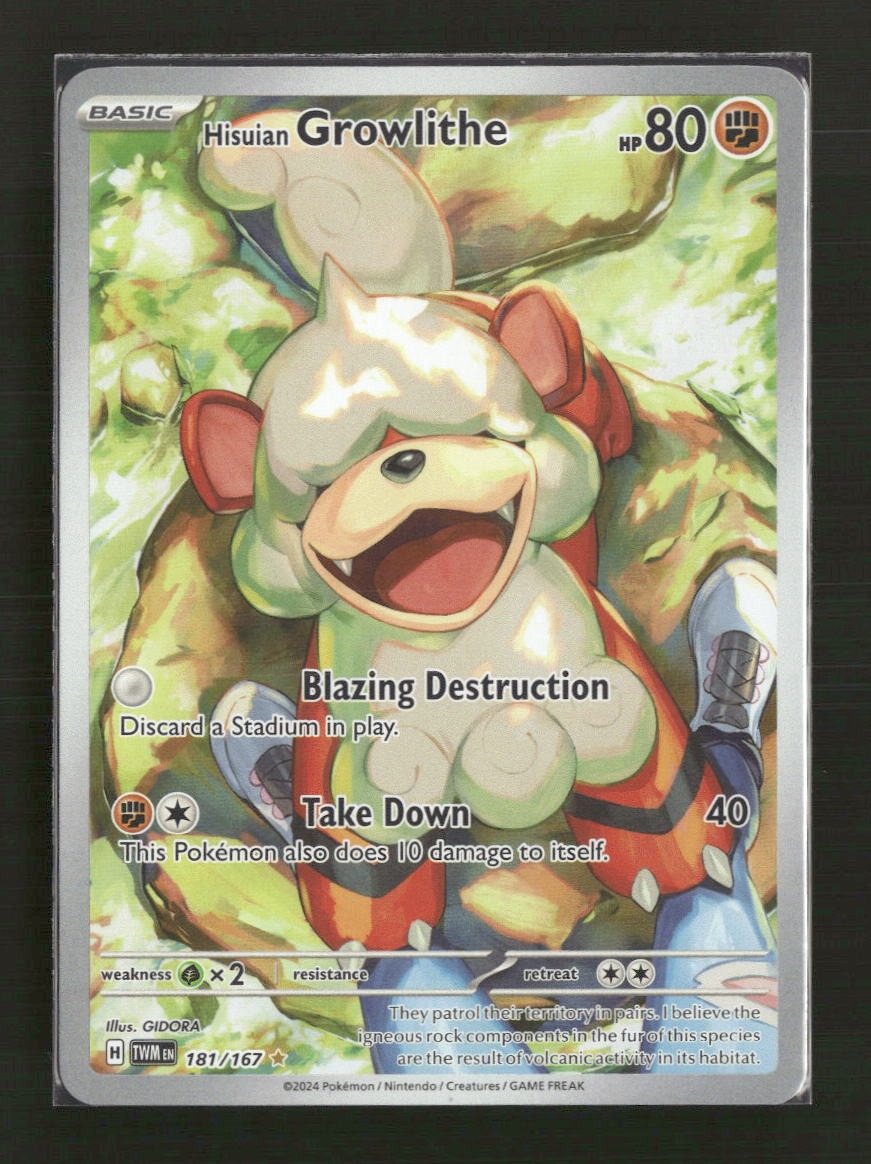 SV06: Twilight Masquerade Hisuian Growlithe #181/167