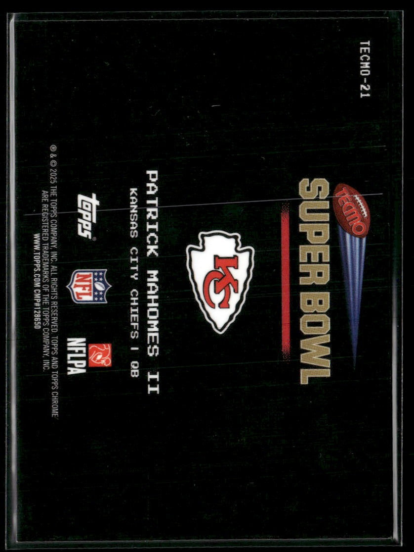 2025 Topps Chrome Tecmo Patrick Mahomes II #TECMO-21