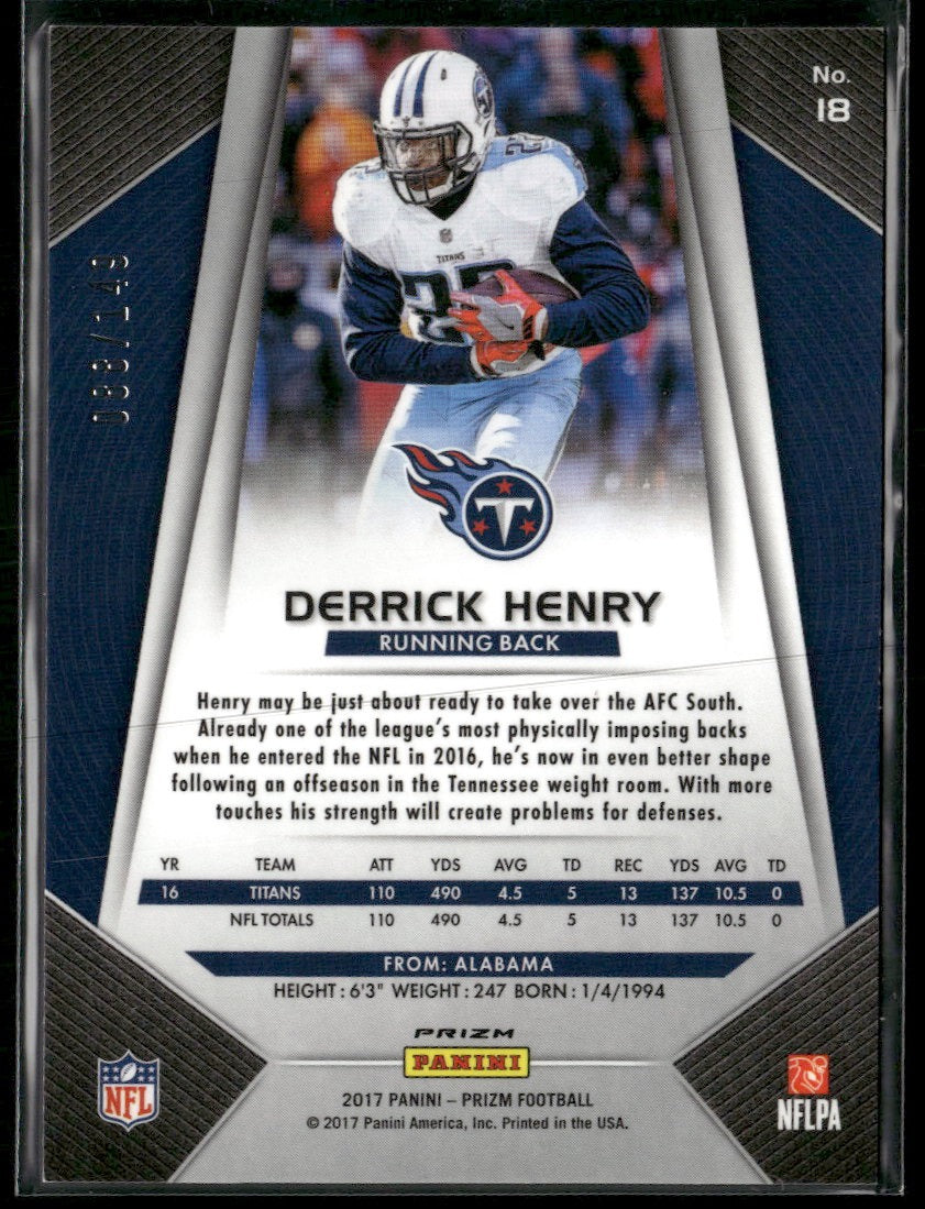 2017 Panini Prizm Prizm Blue Wave Derrick Henry #/149 #18