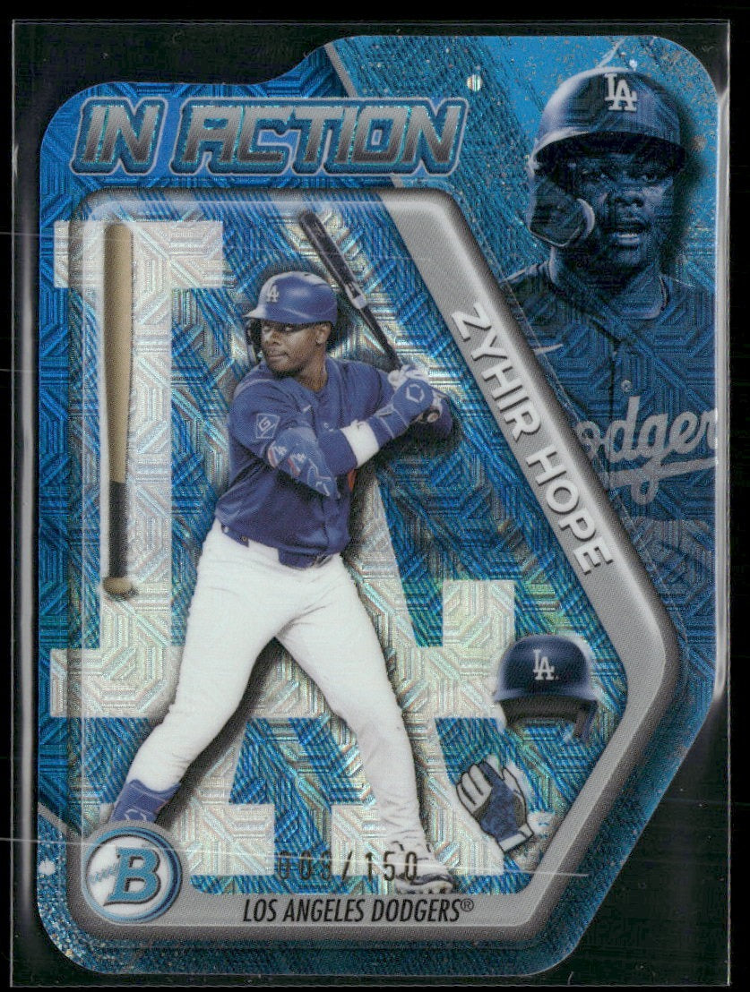 2025 Bowman Draft Bowman In Action Blue Mojo Refractor Zyhir Hope #/150 #BIA-11