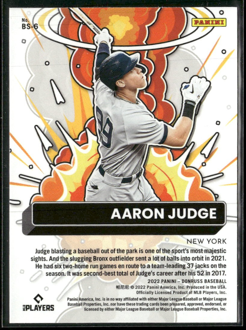 2022 Donruss Bomb Squad Rapture Aaron Judge #BS-6