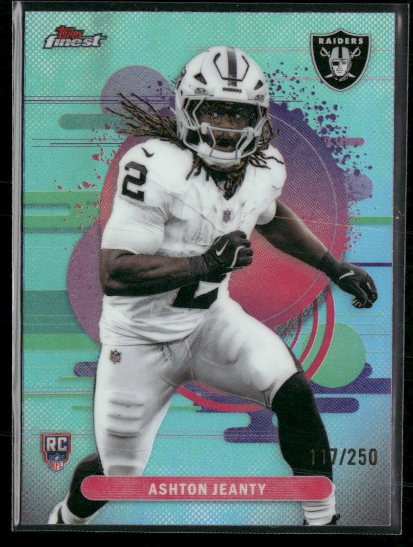 2025 Finest Sky Blue Refractor Ashton Jeanty RC #/250 #108
