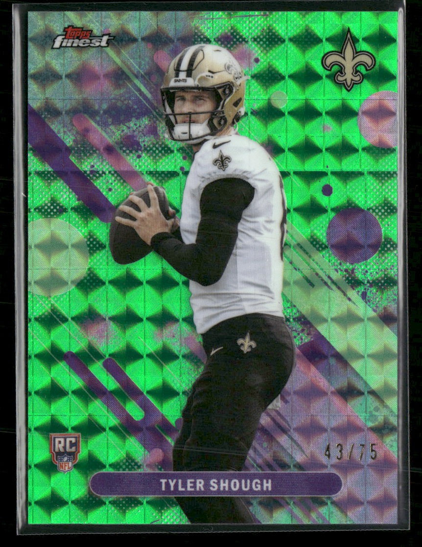 2025 Finest Green Geometric Refractor Tyler Shough RC #/75 #3