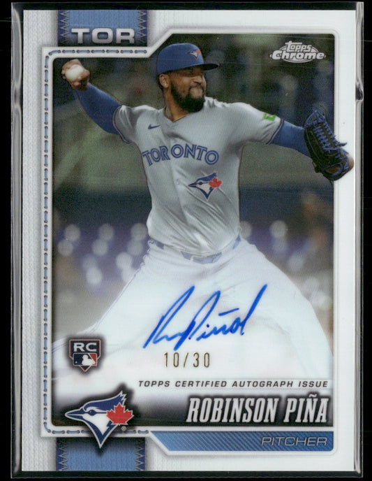 2026 Topps Chrome Retail Rookie Auto White Refractor Robinson Piña #/30 #RA-RP
