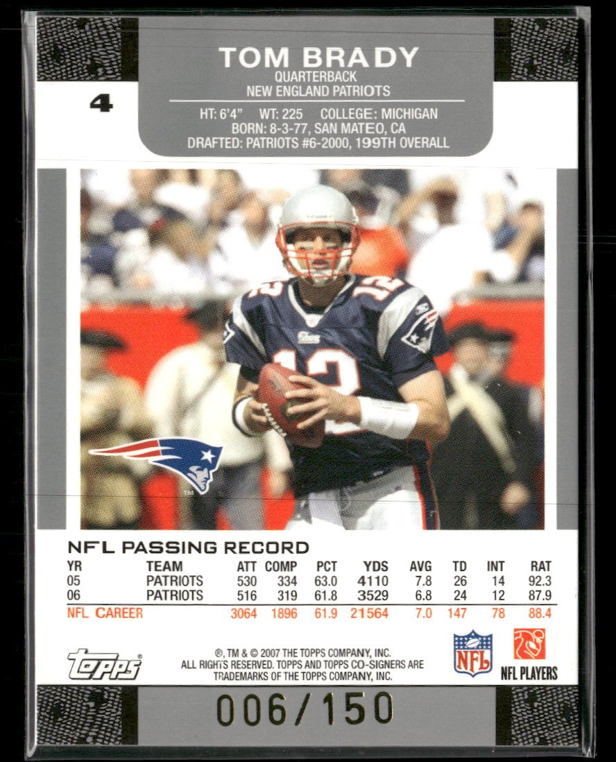 2007 Topps Co-Signers Silver Red #/150 Tom Brady/Randy Moss #4