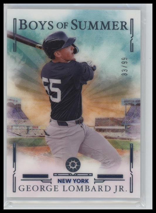 2025 Panini Boys of Summer Blue George Lombard Jr. #/99 #68