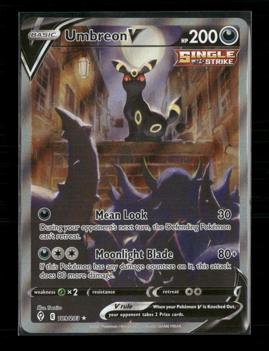 SWSH07: Evolving Skies Umbreon V (Alternate Full Art) #189/203