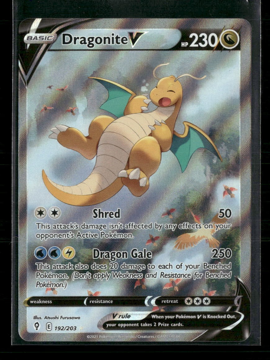 SWSH07: Evolving Skies Dragonite V (Alternate Full Art) #192/203