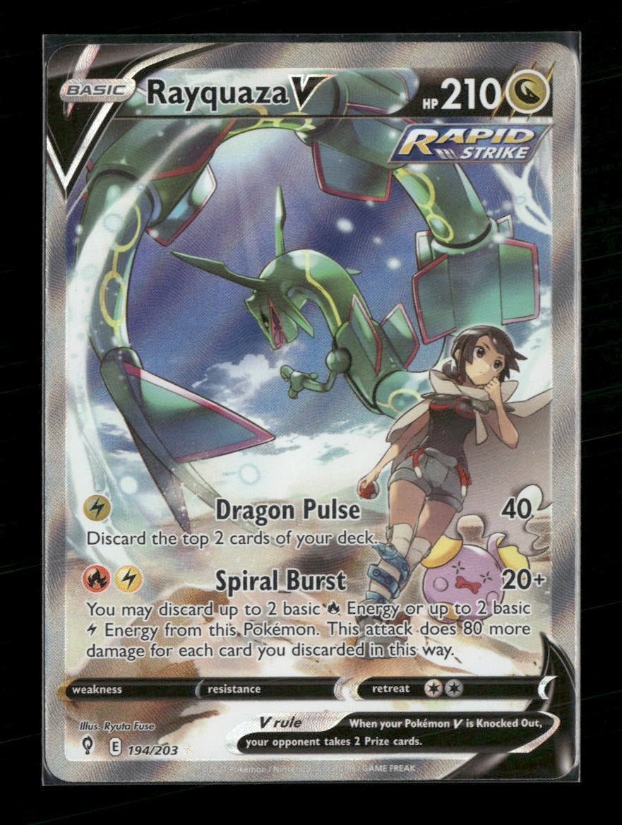 SWSH07: Evolving Skies Rayquaza V (Alternate Full Art) #194/203