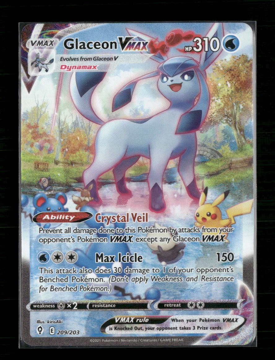 SWSH07: Evolving Skies Glaceon VMAX (Alternate Art Secret) #209/203