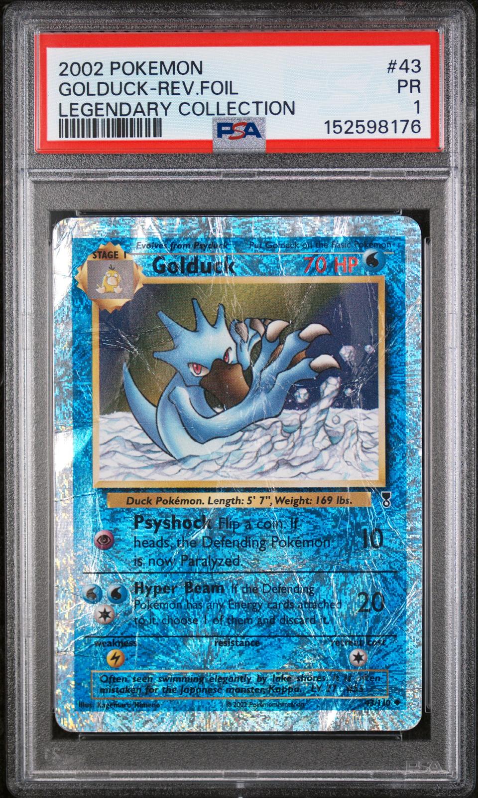 2002 Pokemon Legendary Collection Golduck-Rev.Foil 1 PSA #43