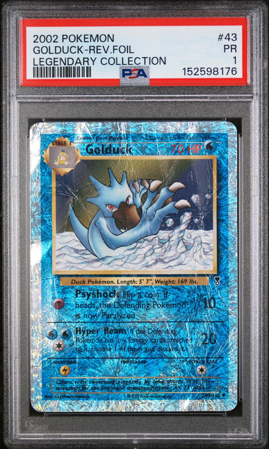 2002 Pokemon Legendary Collection Golduck-Rev.Foil 1 PSA #43