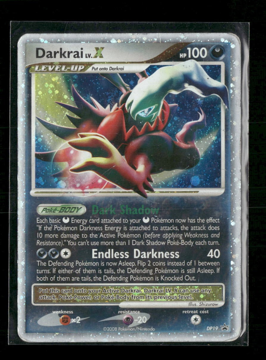 Diamond and Pearl Promos Darkrai LV.X #DP19 Damaged
