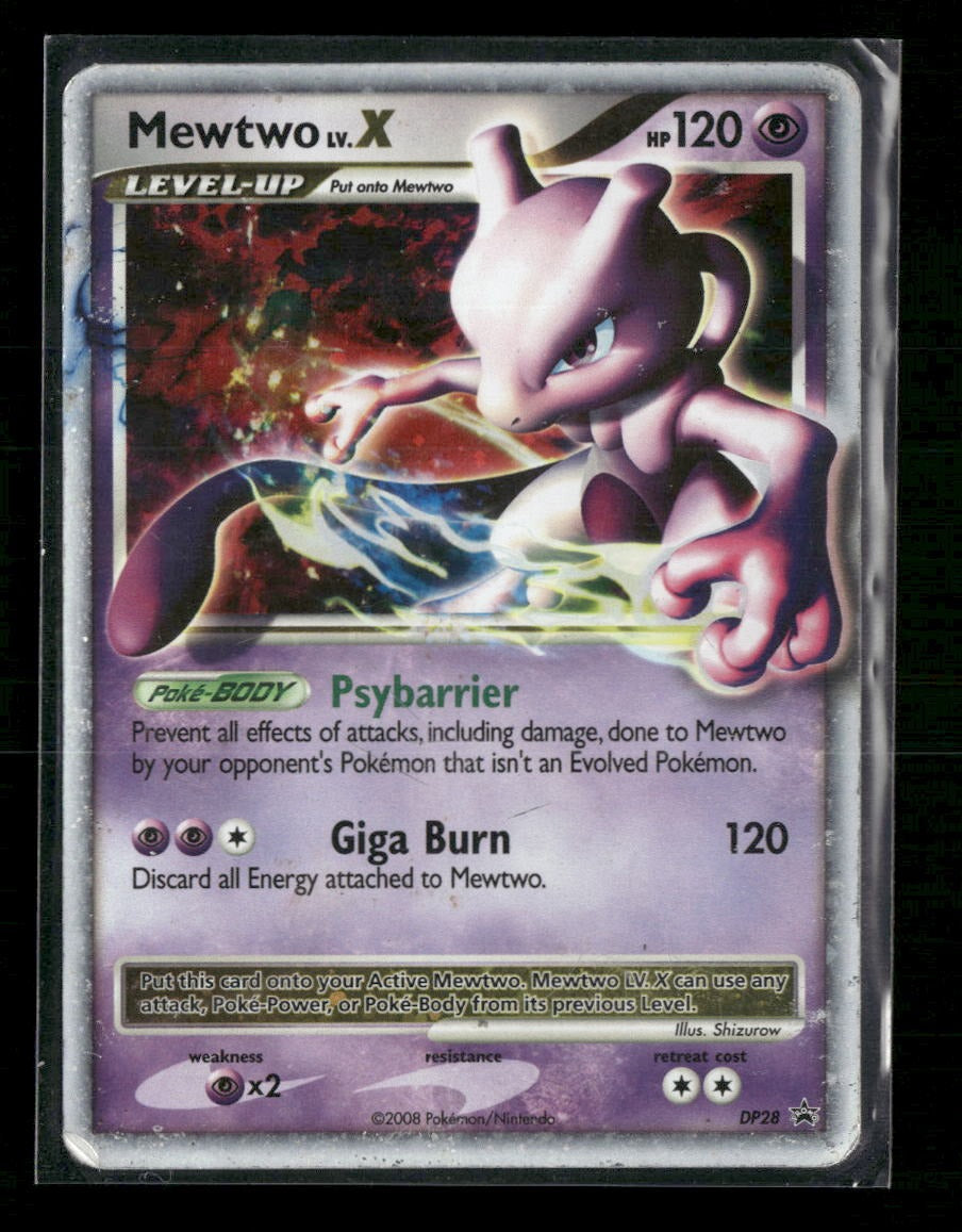 Diamond and Pearl Promos Mewtwo LV.X #DP28 Damaged