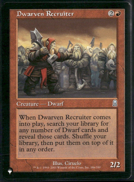 The List Reprints Dwarven Recruiter #186/350
