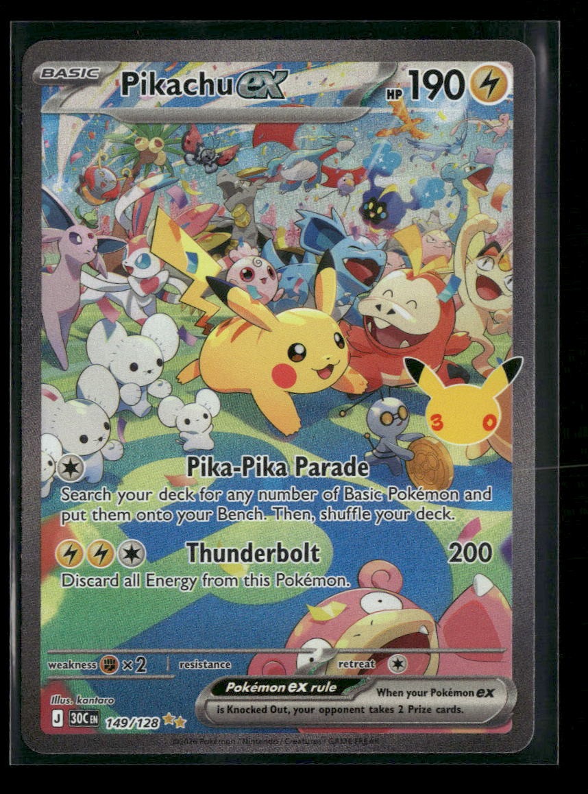 ME: 30th Celebration Pikachu ex #149/128