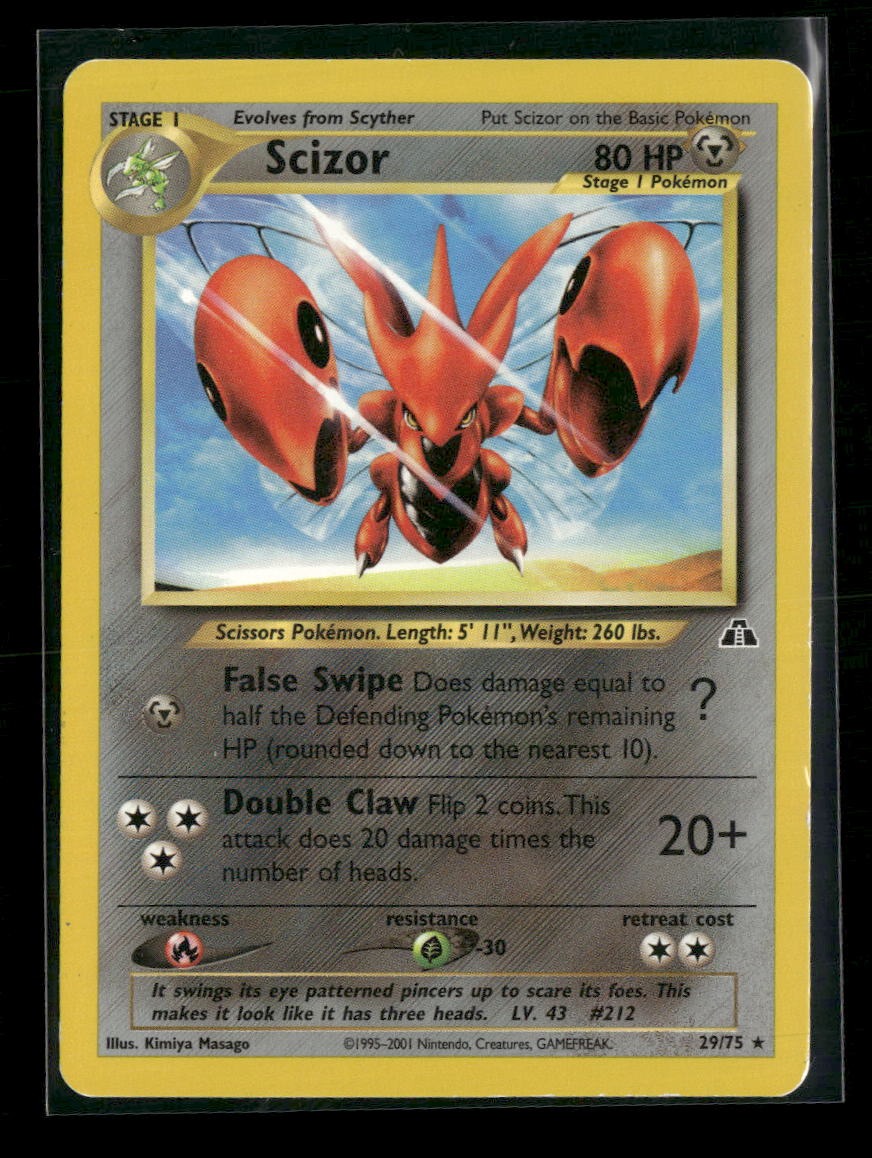 Neo Discovery Scizor (29) #29/75 (Small Crease on Right Side)