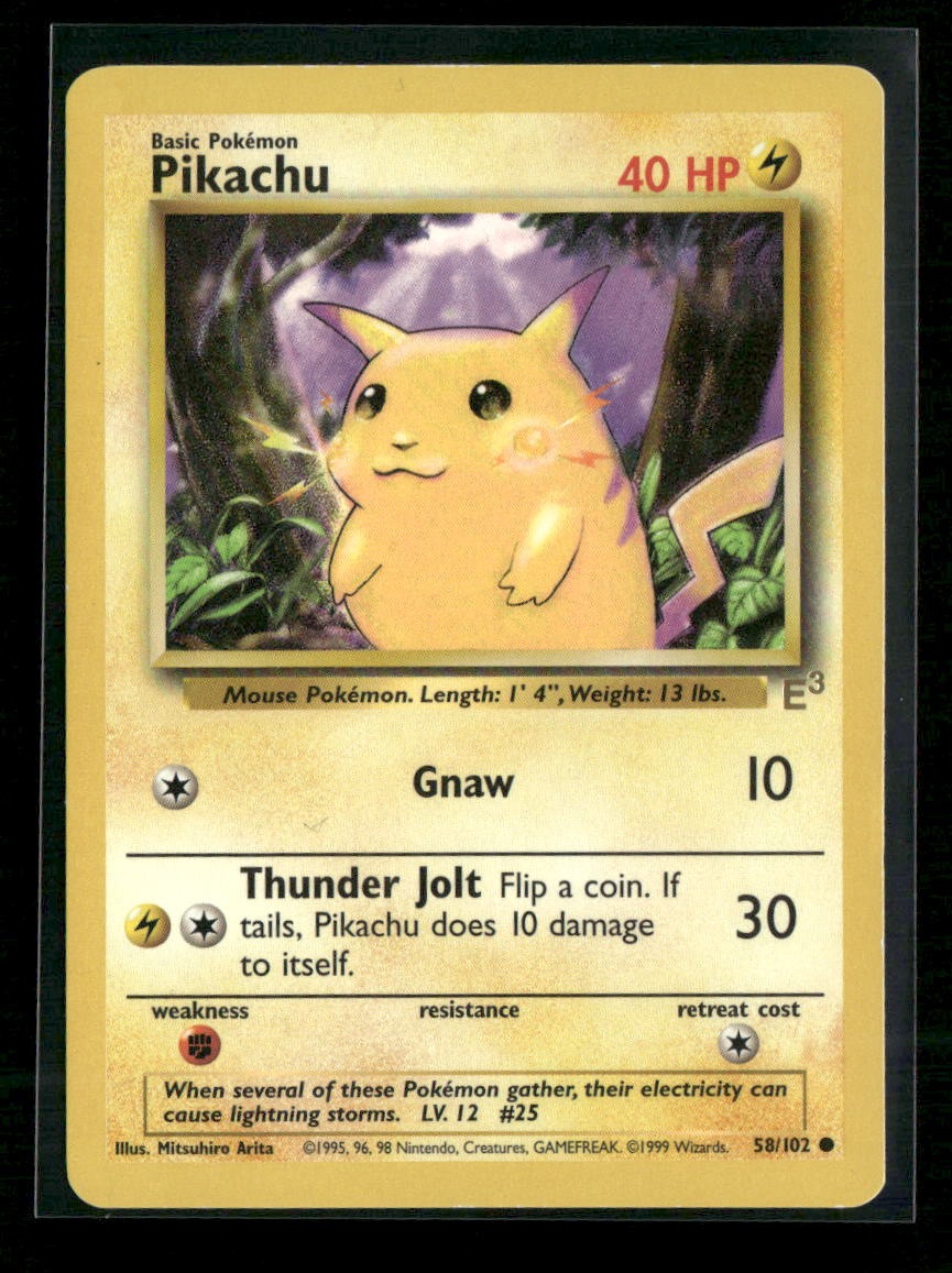 Base Set Pikachu #058/102 Damaged