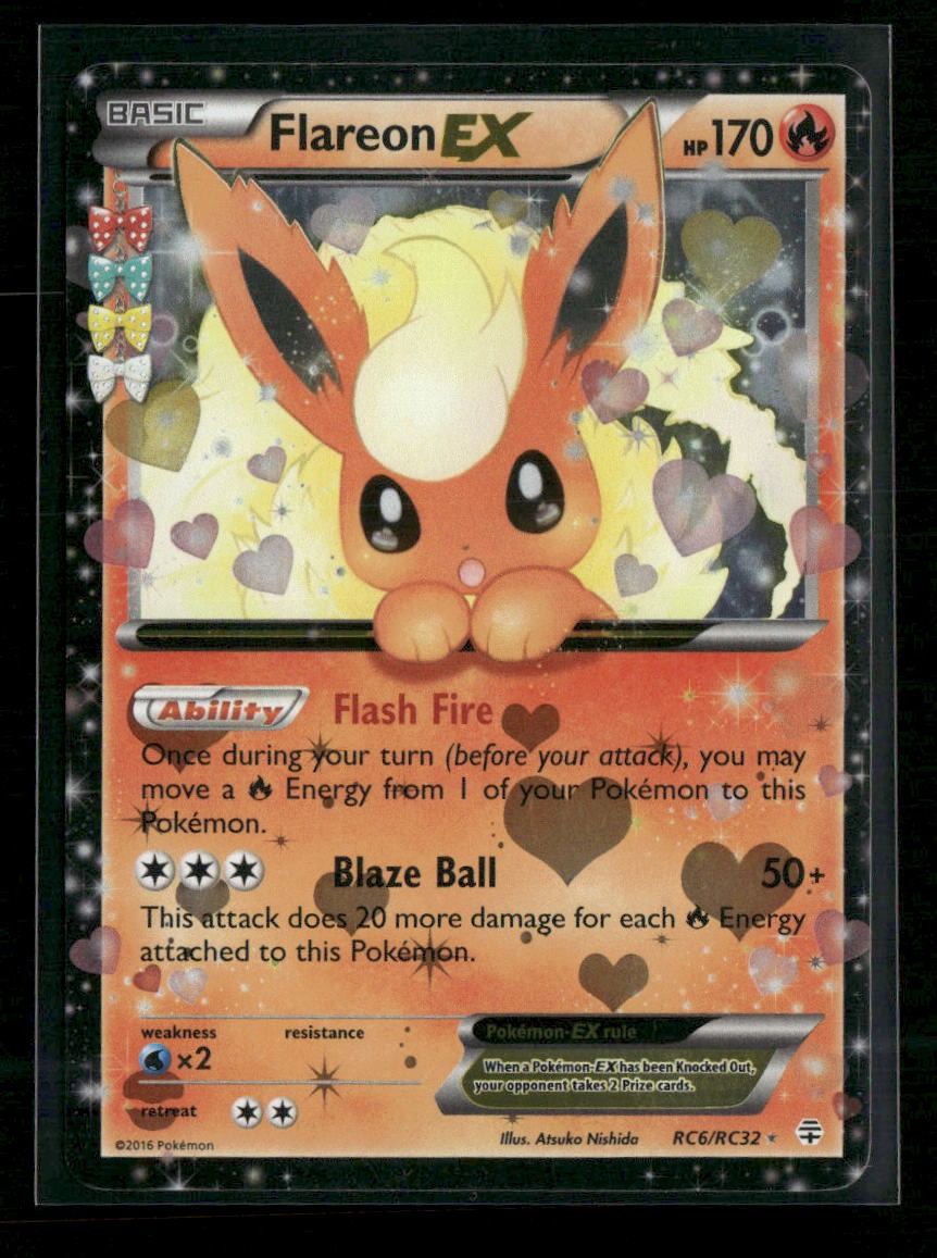 Generations: Radiant Collection Flareon EX #RC6/RC32 Damaged