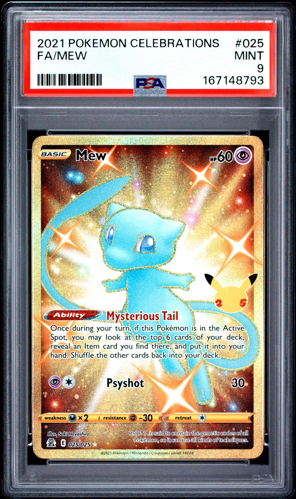 2021 Pokemon Celebrations Fa/Mew 9 PSA #025