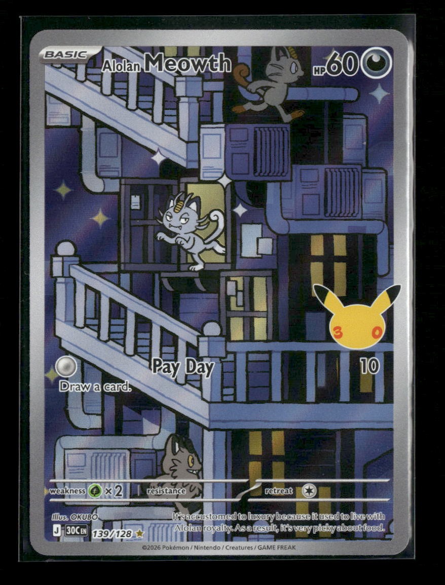ME: 30th Celebration Alolan Meowth #139/128
