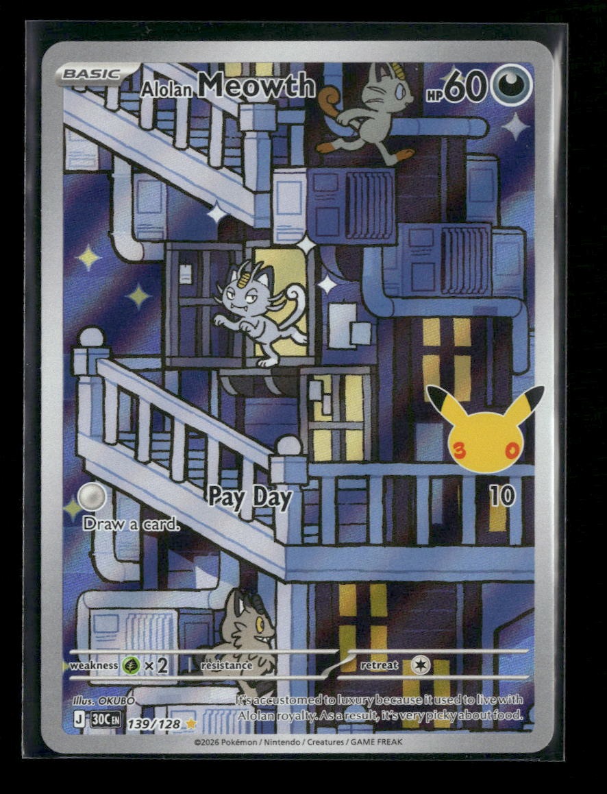 ME: 30th Celebration Alolan Meowth #139/128