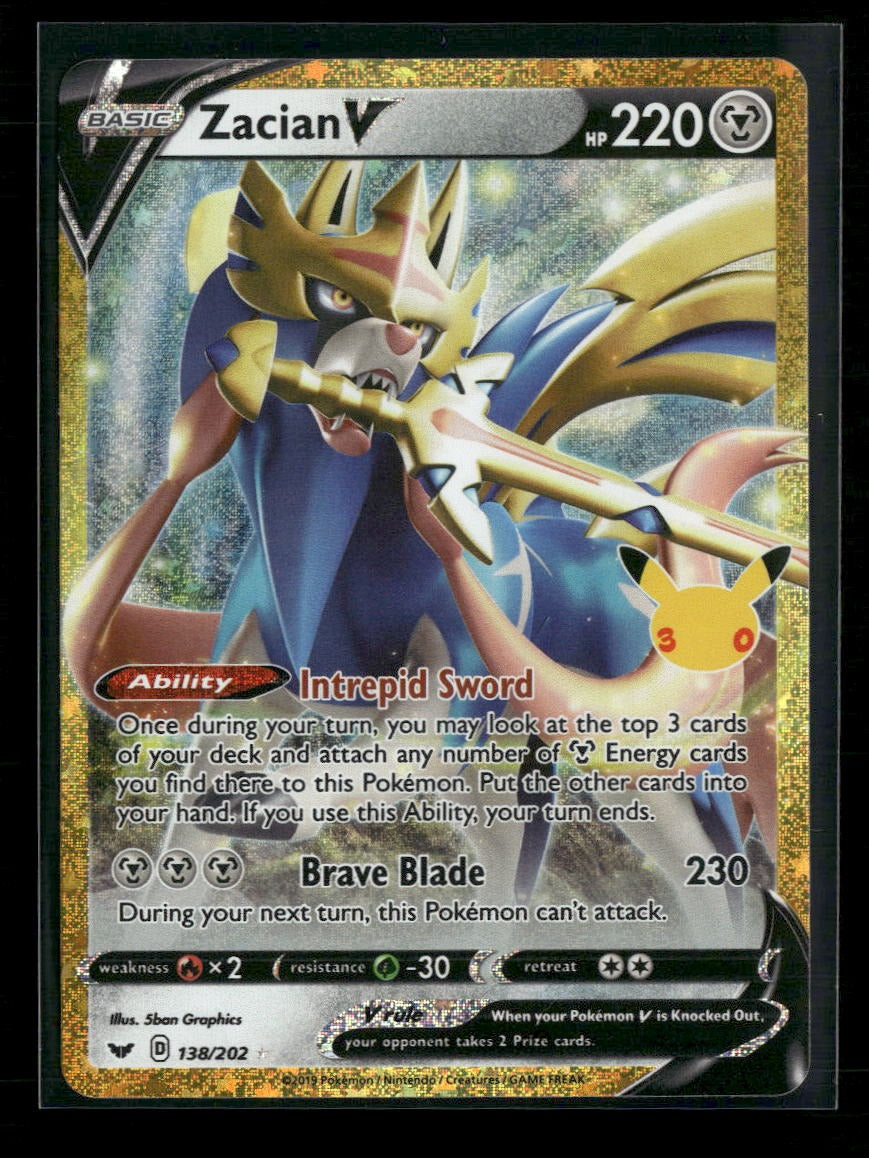 ME: 30th Celebration Classic Collection Zacian V #138/202