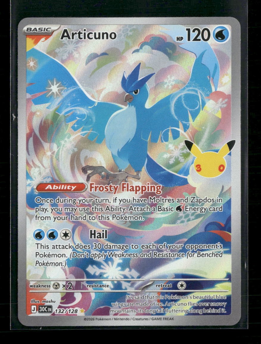 ME: 30th Celebration Articuno #132/128