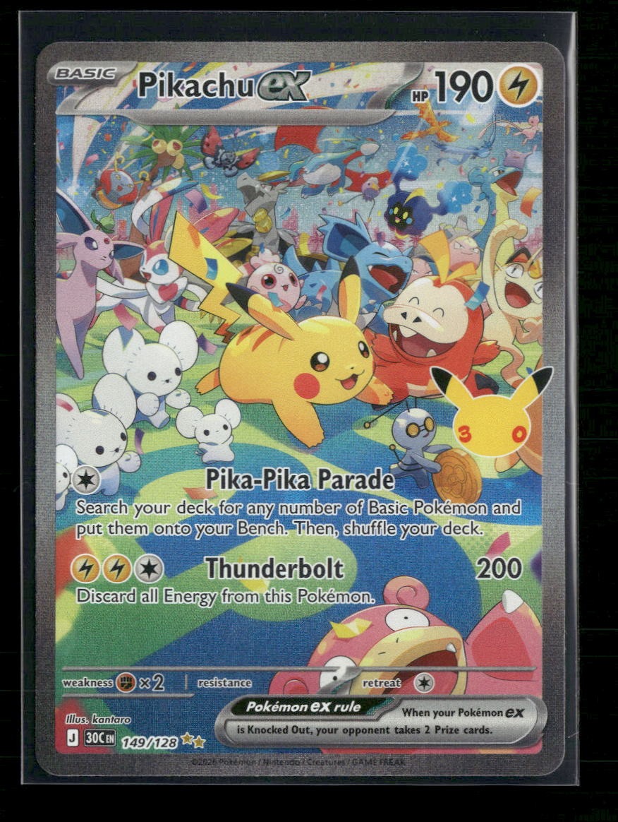 ME: 30th Celebration Pikachu ex #149/128