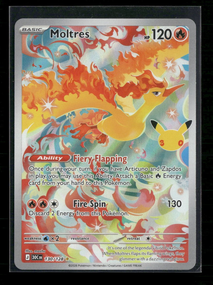ME: 30th Celebration Moltres #130/128