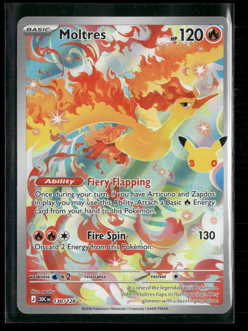 ME: 30th Celebration Moltres #130/128