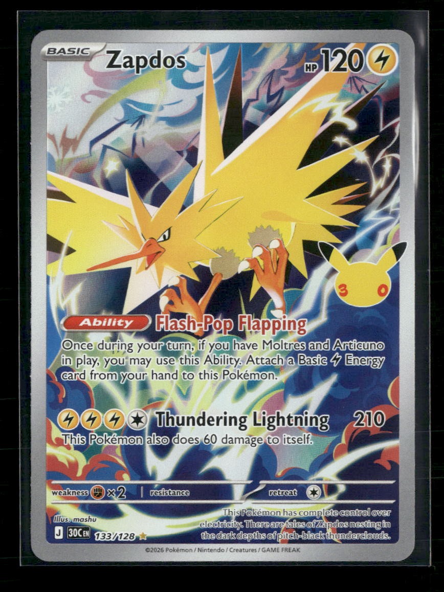 ME: 30th Celebration Zapdos #133/128