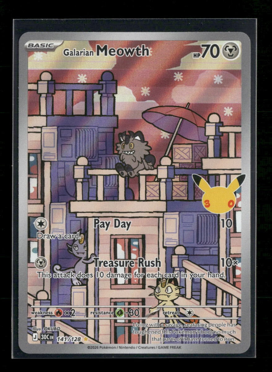 ME: 30th Celebration Galarian Meowth #141/128