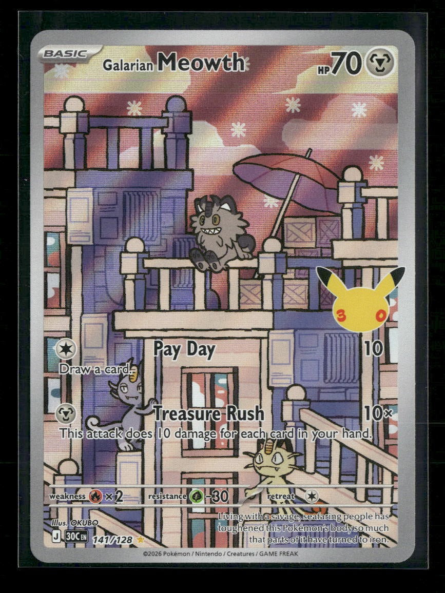 ME: 30th Celebration Galarian Meowth #141/128