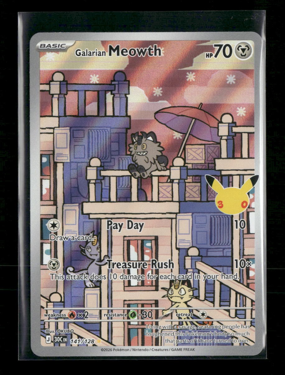 ME: 30th Celebration Galarian Meowth #141/128