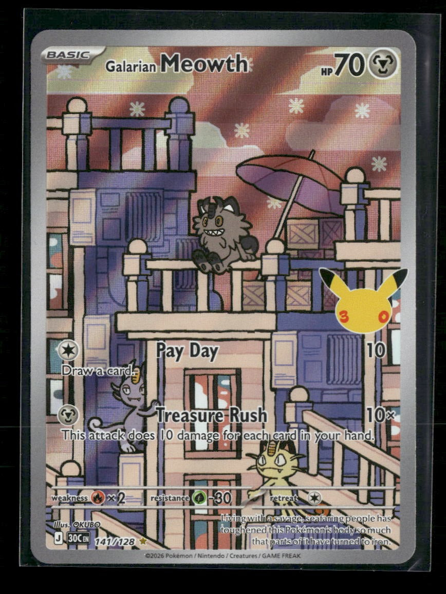 ME: 30th Celebration Galarian Meowth #141/128
