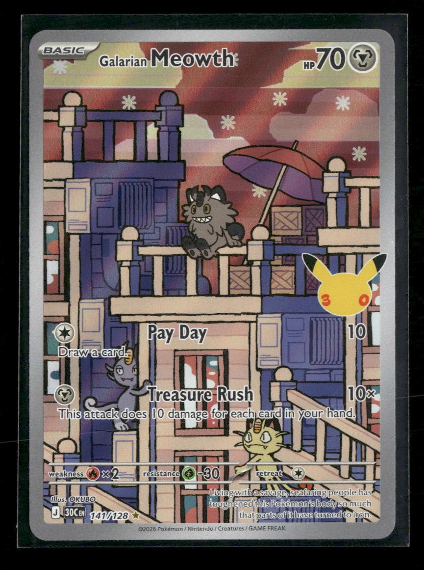 ME: 30th Celebration Galarian Meowth #141/128