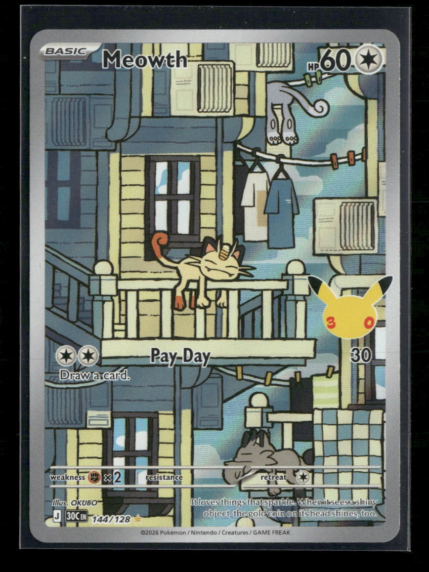 ME: 30th Celebration Meowth #144/128