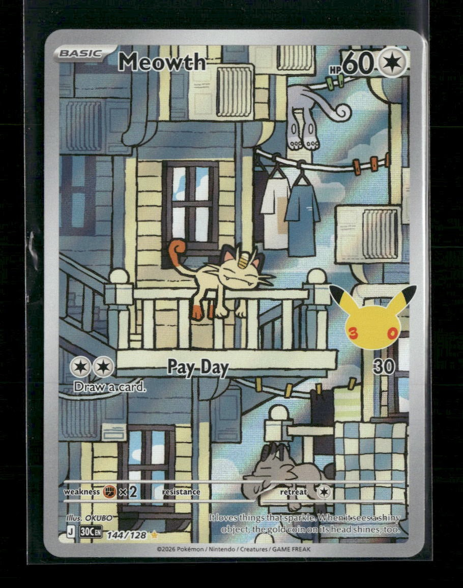 ME: 30th Celebration Meowth #144/128