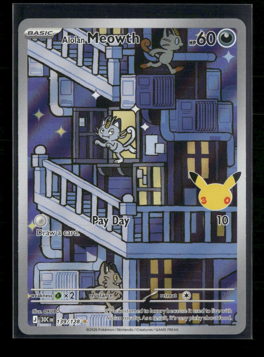 ME: 30th Celebration Alolan Meowth #139/128