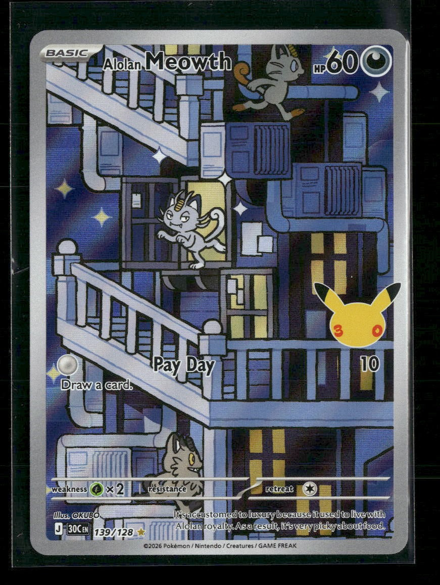ME: 30th Celebration Alolan Meowth #139/128
