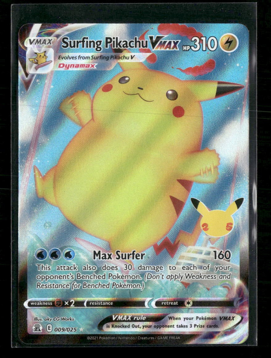 Celebrations Surfing Pikachu VMAX #009/025