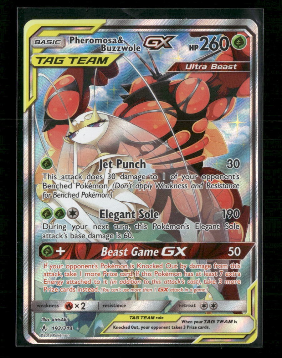 SM - Unbroken Bonds Pheromosa & Buzzwole GX (192) (Alternate Full Art) #192/214